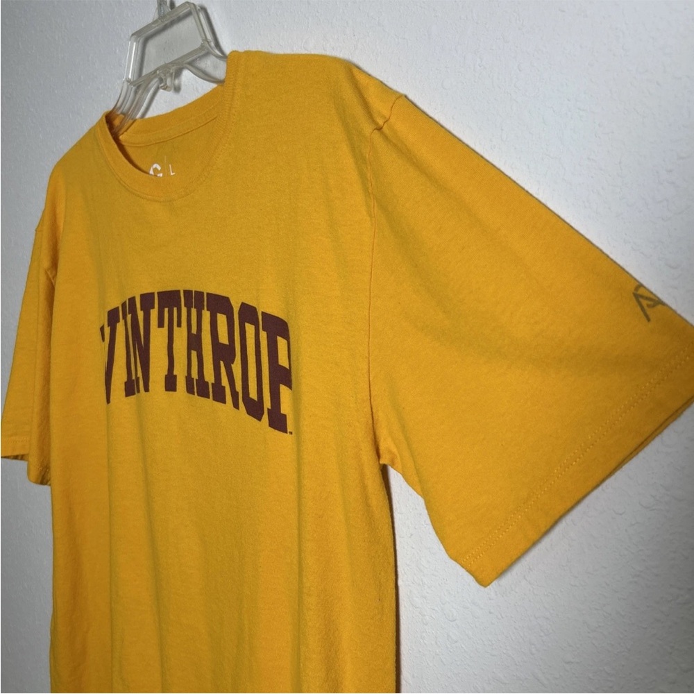 Winthrop University Eagles Classic Yellow T-Shirt Men's Large 100% Cotton - Picture 4 of 10